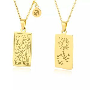 18K Gold Plated SAGITTARIUS Zodiac Necklace